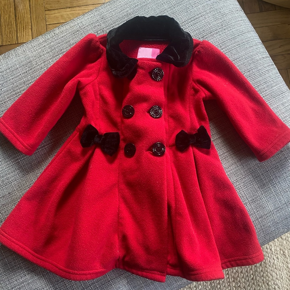 Red Holiday Coat, Size 18 months